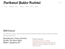 Tablet Screenshot of nwmahlerfestival.org